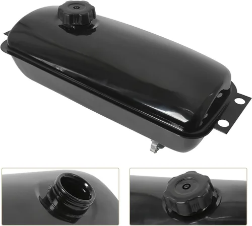 Vista 2 de NovelBee Depósito de combustible de acero con llave de peto para 150CC 250CC Kandi Go-Karts, buggy de dunas, ATV
