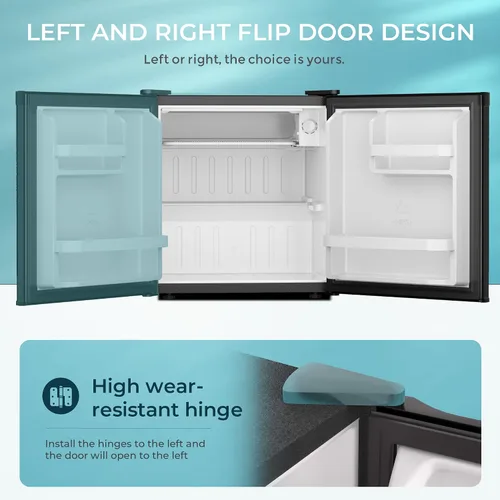 Vista 10 de EUHOMY Mini refrigerador de 1.7 pies cúbicos, refrigerador compacto