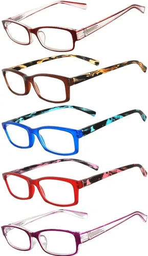 Vista 21 de OWL Readers - Paquete de 5 lentes de lectura elegantes para mujer con hermosos patrones para mujer, bisagra de resorte de lujo, aspecto elegante