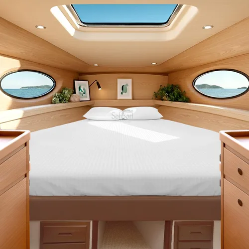 Vista 15 de Universal V Berth - Juego de sábanas de 4 piezas para barco, 100% algodón egipcio, la mejor ropa de cama de barco V, se adapta a colchones de hasta
