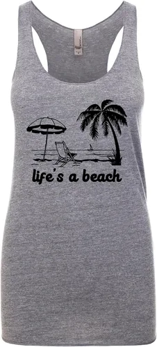 Vista 27 de Women's Graphic Racerback Tank Top, Gift for Her, Shirts with Sayings, Yoga Tee, Song