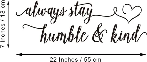 Vista 6 de Always Stay Humble & Kind - Letras talladas, citas inspiradoras, vinilo para pared, calcomanía de letras artísticas, lema