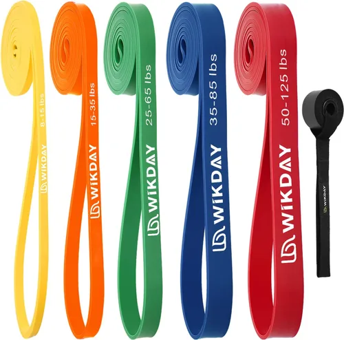 Vista 12 de WIKDAY Resistance Bands, Pull Up Bands, Workout Bands for Exercise, Thick Heavy Resistance Band Set with Door Anchor, Elastic Bands for Body