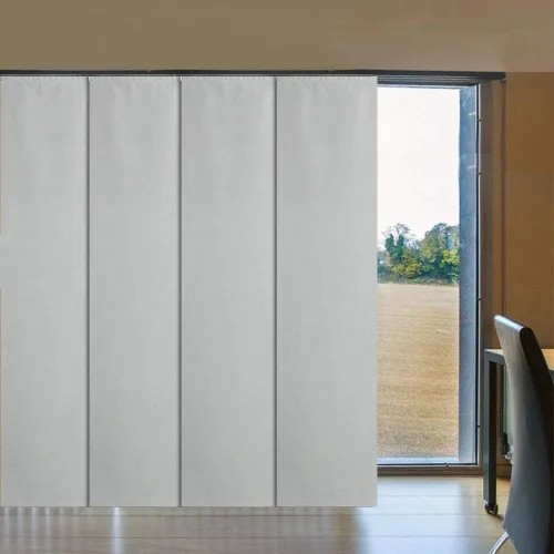 Vista 23 de LETAU - Persianas corredizas 100% opacas con riel, hechas verticalmente para ventanas grandes, puertas corredizas, espacios abiertos y divisores