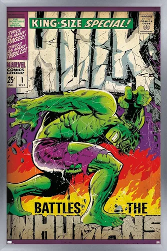 Vista 10 de Trends International Marvel Comics Hulk - Póster especial #1 para pared, 34 pulgadas de largo x 22.4 pulgadas, versión enmarcada en negro Versión