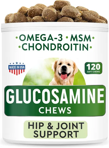 Vista 7 de Senior Advanced - Paquete de golosinas para perros con glucosamina + glucosamina para aliviar el dolor articular de perro viejo + cuidado de cadera