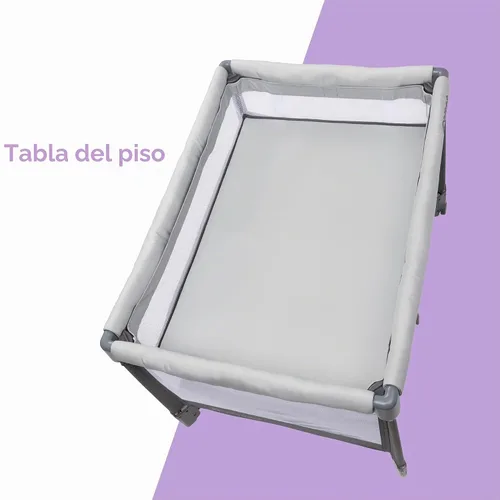 Vista 5 de Baby Trend Comet - Corral plegable rápido con moisés colgante, color gris desierto