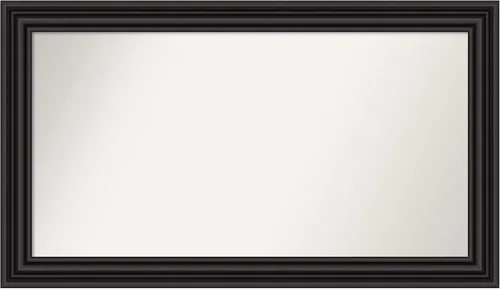 Vista 428 de Amanti Art Espejo personalizado, espejo de baño negro puente, espejo de pared o espejo de tocador de baño sobre el fregadero (26 x 26 pulgadas)