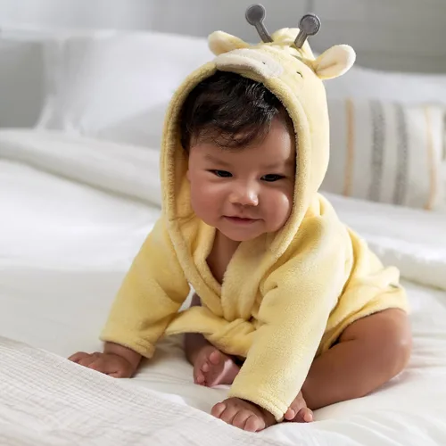 Vista 3 de Gerber Unisex Baby Hooded Animal Character Bathrobe