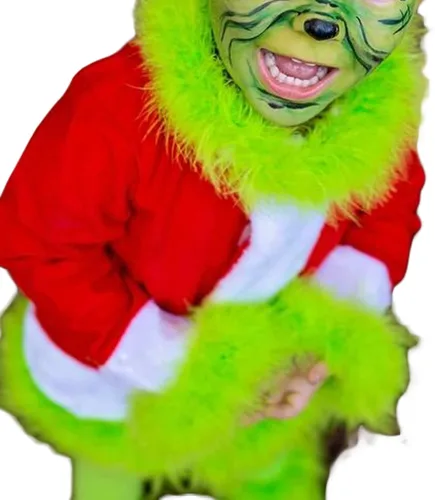 Vista 2 de Disfraz de Navidad para niños pequeños disfraz de Navidad conjunto de ropa de fiesta de cosplay de Papá Noel