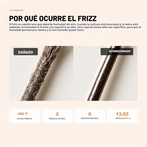 Vista 8 de Morfose Acondicionador profesional sin enjuague de argán, protector térmico para cabello, protección contra el calor en aerosol para el cabello