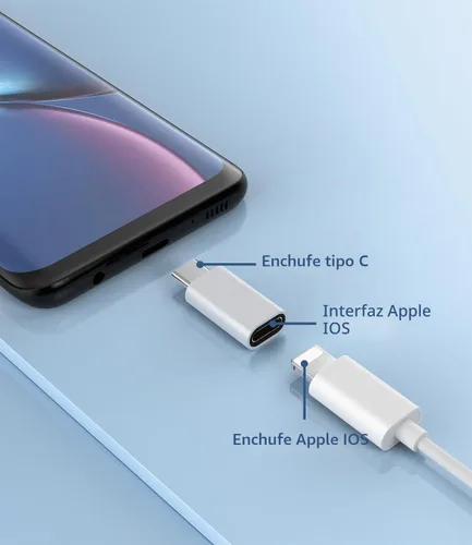 Vista 3 de Paquete de 3 adaptadores Lightning hembra a USB C macho, compatible con Apple iPhone 15 Pro Max Plus iPad 10, Air4/5, Mini6 Galaxy Note S10 S20 S21