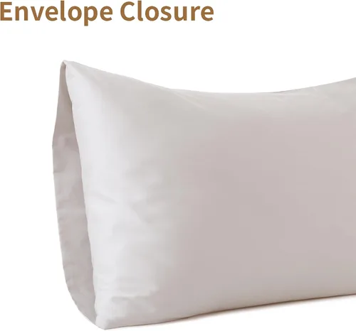 Vista 64 de Juego de 2 fundas de almohada 100% de algodón egipcio, fundas de almohada refrescantes de 400 hilos, fundas de almohada suaves y transpirables