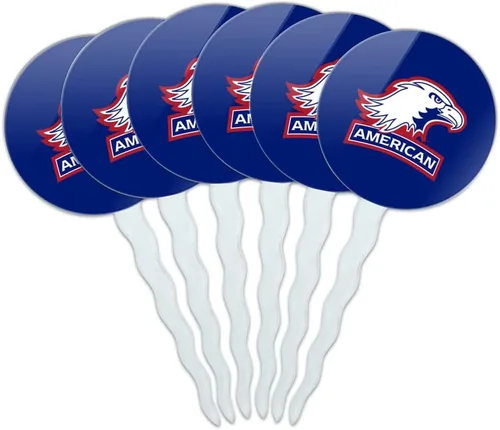 Vista 277 de Abilene Christian - Juego de 6 palillos para cupcakes con logotipo secundario