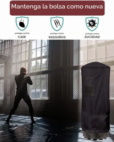 Vista 7 de Funda para saco de boxeo independiente, impermeable al aire libre, cubierta protectora para bolsa de boxeo