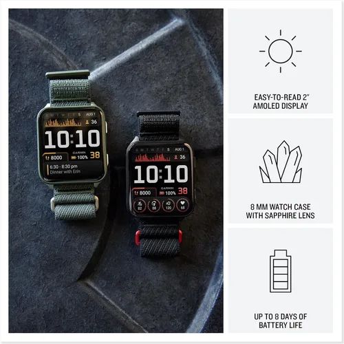 Vista 3 de Garmin Venu X1 - Reloj inteligente GPS delgado y ligero, color negro, pantalla AMOLED, funciones avanzadas de salud y fitness, seguimiento