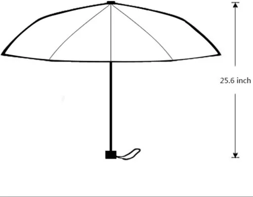 Vista 6 de Artsbaba Paraguas de lluvia plegable con protección UV, paraguas compacto de viaje