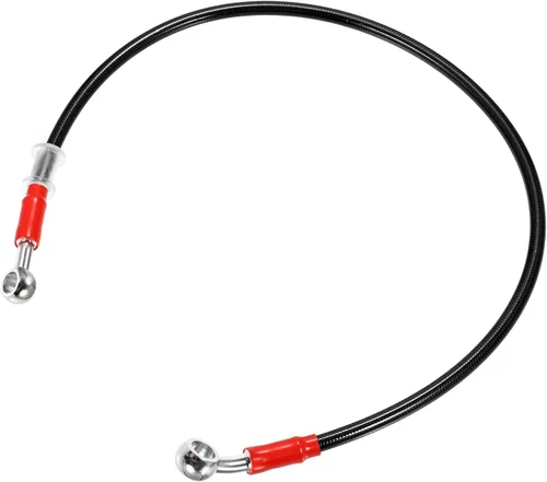 Vista 12 de X AUTOHAUX 25.6 in 25.59" Longitud 0.394 in ID motocicleta freno hidráulico manguera tubo tubo 28° 0° acero inoxidable trenzado cable para ATV