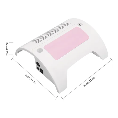Vista 3 de Lámpara de uñas 5 en 1, con colector de polvo de uñas, máquina eléctrica multifuncional para taladro de uñas, almohada de reposo de manos, lámpara