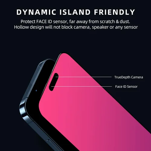 Vista 6 de EGKimBa Protector de pantalla de privacidad Compatible con iPhone 14 Pro Max, iPhone 16 Plus, 15 Plus, 6.7 pulgadas Vidrio templado electroplateado