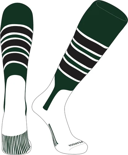 Vista 6 de PEAR SOX OTC - Calcetines de estribo de béisbol y sóftbol (C, 5 pulgadas), verde Kelly, blanco, negro