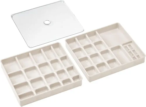 Vista 9 de mDesign - Joyero de plástico apilable, organizador de almacenamiento, 3