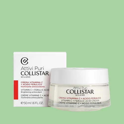 Vista 3 de Collistar Attivi Puri Crema con Vitamina C y Ácido Ferúlico, Crema Facial Hidratante Antioxidante para Efecto Iluminador, Protege contra el Estrés