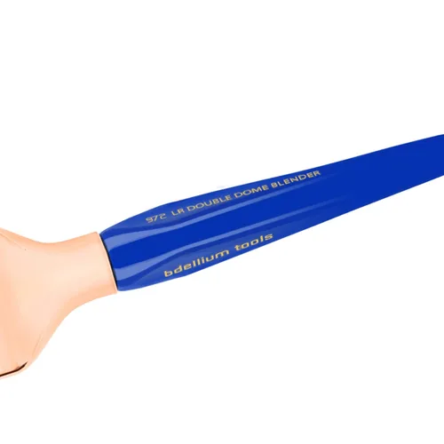 Vista 7 de Bdellium Tools Brocha de maquillaje profesional – Golden Triangle 972 Batidora de doble cúpula redonda – con todas las fibras sintéticas veganas