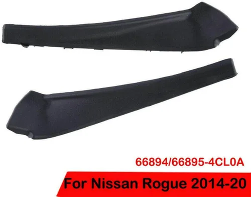 Vista 6 de Extensión de cubierta de guardabarros para limpiaparabrisas delantero lateral para Nissan Rogue 2014 2015 2016 2017 2018 2019 2020 Par izquierdo