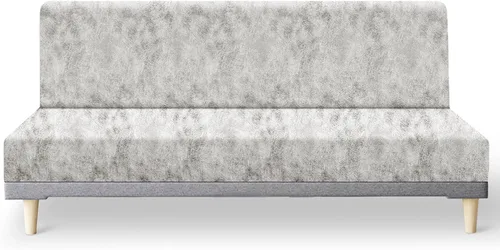 Vista 39 de molasofa - Funda elástica para futón de aspecto de cuero, cubierta para sofá sin brazos, protector de muebles con parte inferior elástica, funda