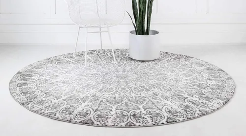 Vista 72 de Sofia, alfombra clásica de diseño abstracto, Polipropileno, Gris oscuro Gris/gris (Dark Gray/Gray)