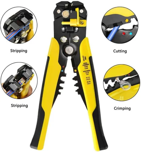 Vista 4 de 1 unids Crimper cortador de cables pelacables automático multifuncional herramientas de pelado Alicates terminal 0.2-6.0mm2 herramienta