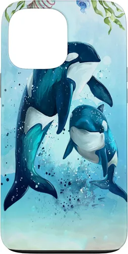 Vista 23 de iPhone 16 Orca Whales Animal Nature Case Men Women Boys Girls Orca Case