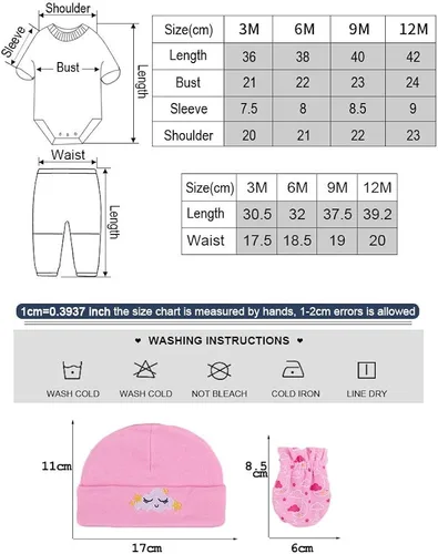 Vista 6 de Kiddiezoom - Conjunto de ropa unisex para bebé para regalo, 19 piezas