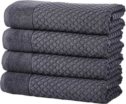 Vista 41 de Great Bay Home - Toallas de mano 100% algodón blanco, 6 toallas de baño suaves para manos, altamente absorbentes y de secado rápido, colección 01