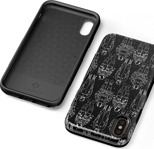 Vista 144 de Casely Funda para iPhone Xs Max Funda con estampado de festival (solo buenas vibraciones)