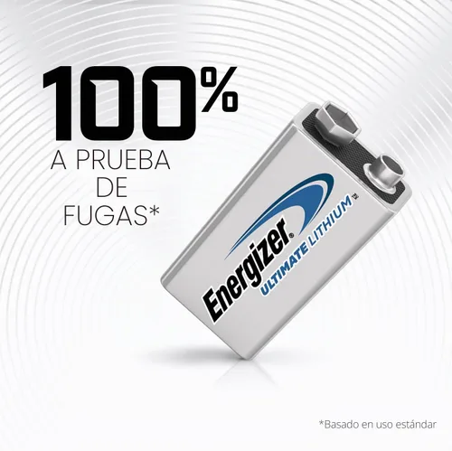 Vista 5 de Energizer Ultimate Lithium 9V Baterías (Paquete de 2), Baterías de litio de 9 V