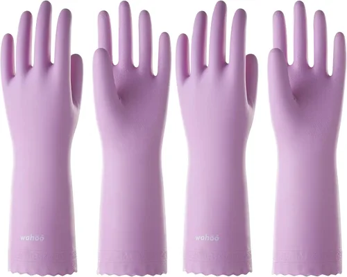 Vista 8 de LANON Wahoo - Guantes de limpieza con forro flocado de algodón, Bud Tender, talla S Guantes de cocina domésticos para lavar platos, reutilizables