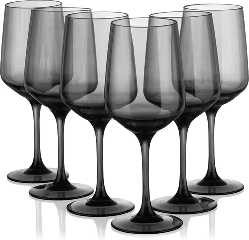 Vista 8 de KOXIN-KARLU Vasos de vino con tallo de plástico irrompibles clásicos de 18 onzas, vasos de acrílico multiusos, juego de 6 transparentes