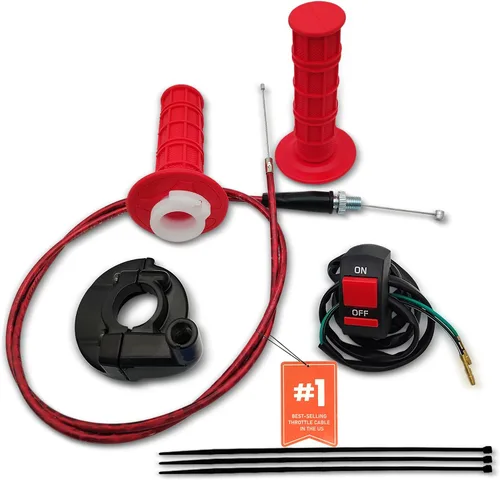 Vista 6 de Mango de Acelerador Giratorio de 7/8 22 mm, Kit de Cable de Acelerador para Mini Bicicleta, Kit de Cable de Acelerador para Motocicleta de Cross