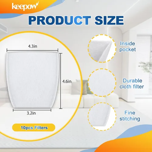 Vista 3 de KEEPOW Filtros de vacío compatibles con Makita T-03193 Filtro de vacío de repuesto compatible con aspiradoras Makita XLC02 LC01 BCL180 443060-3