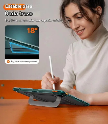 Vista 3 de TORRAS Funda K3 Neo para iPad mini 7 (A17 Pro)/6 con soporte, Glacier Glaciar Sprint