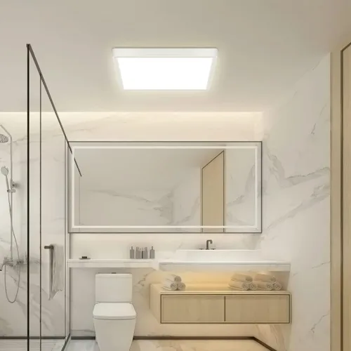Vista 4 de Lámpara de techo LED regulable de 12 pulgadas con control remoto, brillo CCT completo de 24 W, luz de techo LED cuadrada ajustable, accesorio