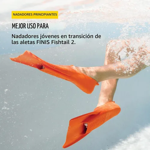 Vista 6 de FINIS Booster Swim Fins for Kids - Floating Rubber Fins - Teaches Kick Technique - Open-Toe Design - Comfortable Fit