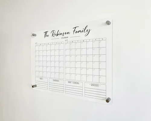 Vista 9 de Calendario de Pared de Dos Meses DOBLE - Planificador Personalizado 2026 Planificador de Dos Meses Calendario Familiar 2026 Calendario con Marcador