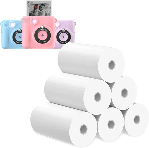Vista 8 de Papel de impresora, 12 rollos para cámara de impresión instantánea para niños, papel de impresión térmica de impresión HD (12 rollos)