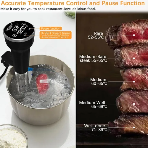 Vista 2 de Máquina Sous Vide Wi-Fi y freidora con filtración de aceite