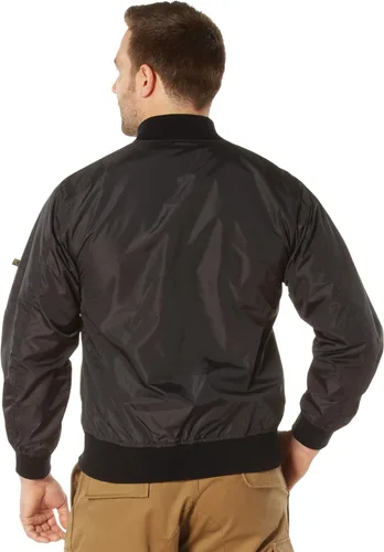 Vista 4 de Rothco Lightweight Enhanced Nylon MA-1 Flight Jacket Bomber Style Spring Fall Coat