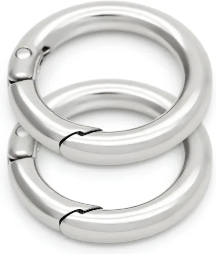 Vista 9 de CRAFTMEMORE 2pcs 1 3/8 pulgadas O Rings Snap Clip Gigger Spring Opening Llavero Hebilla Monedero Hardware SCOS (latón cepillado), Cobrizo cepillado