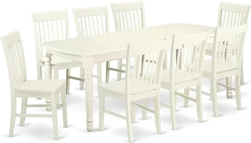 Vista 13 de East West Furniture DONO5-MAH-C - Juego de comedor de 5 piezas para 4 personas, incluye una mesa de comedor rectangular con hojas de mariposa y 4
